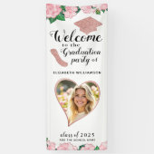 Banderoles Floral Blush rose et blanc Accueil (Vertical)