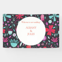 Floral Boho Aquarelle Mariage foncé