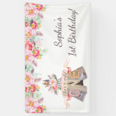 Banderoles Floral Boho Tribal Teepee Wild Un 1er anniversaire (Vertical)