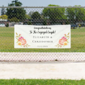 Banderoles Floral Congratulations Engagement Party (En situation)