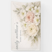Banderoles Floral Editorial Bouquet Wedding Bridal Shower (Vertical)