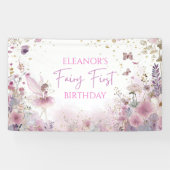 Banderoles Floral Fairy First Birthday Personalised Party (Horizontal)