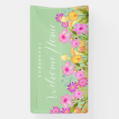 Banderoles Floral Garden Green Welcome Home (Verticale)