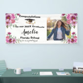 Banderoles Floral Graduation Celebration Photo (Salon professionnel)