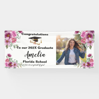 Banderoles Floral Graduation Celebration Photo