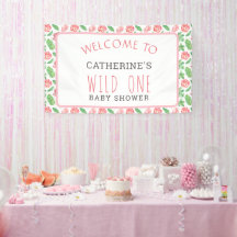 Floral Jungle Safari Baby shower fille Bienvenue