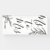 Banderoles Floral Mme à Mme douche nuptiale (Horizontal)