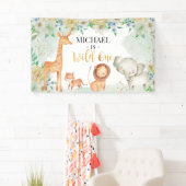 Banderoles Floral Safari Wild One Banner (En situation)