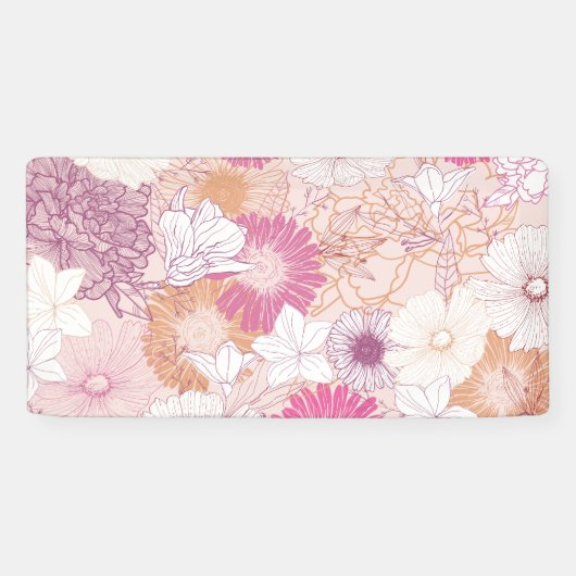 Banderoles Floral sans joint (Horizontal)