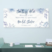 Banderoles Floral Script Quelque Chose de Bleu Baby Shower Ma (Salon professionnel)