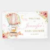 Banderoles Flore à air chaud Baby shower animal fond (Horizontal)