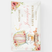 Banderoles Flore à air chaud Baby shower animal fond (Vertical)