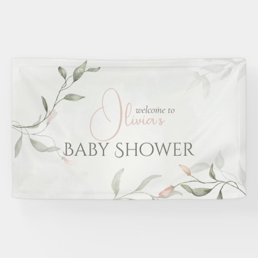 Banderoles Flore Baby shower Fleur de printemps (Horizontal)