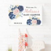 Banderoles Flore rose bleu bleu marine Accueil (En situation)