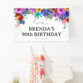 Banderoles Flores d'aquarelle vive et audacieuse (En situation)