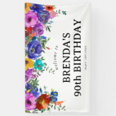 Banderoles Flores d'aquarelle vive et audacieuse (Vertical)