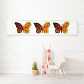 Banderoles Flower Butterfly with Yellow California Poppy (En situation)