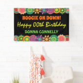 Banderoles Flower Power 70's Colorful Birthday Party (En situation)