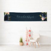 Banderoles Flush et Navy Flowers | Bat mitzvah bleu (En situation)