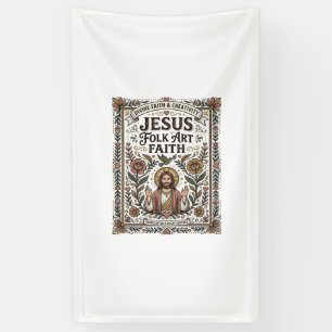 Banderoles Foi en Jésus Art Populaire Foi Chrétienne Jésus Ar