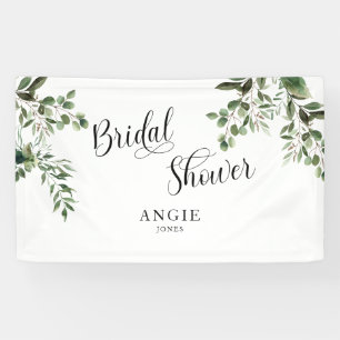 Banderoles Foliage Elegant blanc Nom personnalisé Fête des ma