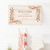 Banderoles Foliage rustique Accueil Mariage de automne d'auto (En situation)