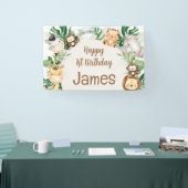 Banderoles Foliage Safari Animaux Arc 1er anniversaire (Salon professionnel)
