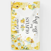 Banderoles Fond de 1er 2ème anniversaire avec de mignonnes ab (Vertical)