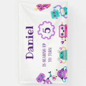 Banderoles Fond de décor de fête d'anniversaire sur le thème  (Vertical)