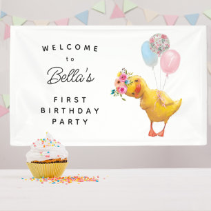 Banderoles Fond de fête d'anniversaire personnalisé pour cana