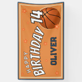 Banderoles Fond de joyeux anniversaire pour le sport de baske (Vertical)