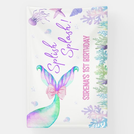 Banderoles Fond de naissance pour la première année de la fil (Verticale)