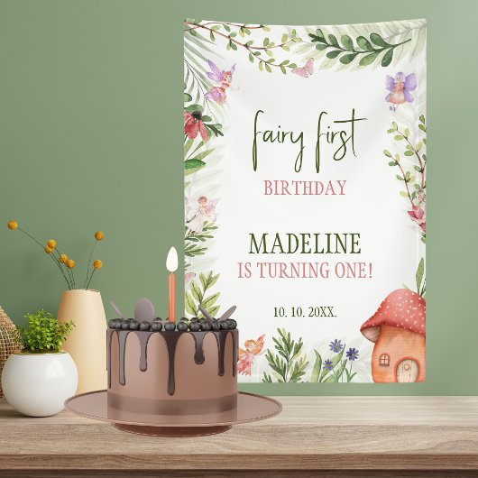 Banderoles Fond de première année de fée Forêt enchantée