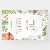 Banderoles Fond de première année de fée Forêt enchantée (Horizontal)