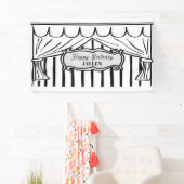 Banderoles Fond de style de bande dessinée pour fête d'annive (En situation)