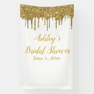 Banderoles Fond de toile de fond de shower de mariage en or b