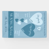 Banderoles Fond Mariage personnalisé bleu (Horizontal)