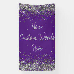 Banderoles Fond personnalisé pour photo d'anniversaire violet
