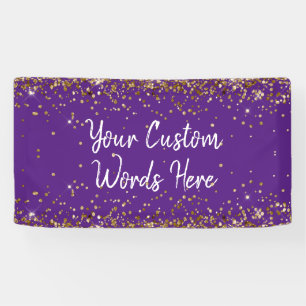 Banderoles Fond personnalisé violet pour décor de fête d'anni