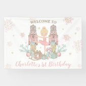 Banderoles Fond pour 1er anniversaire Nutcracker Winter Onede (Horizontal)