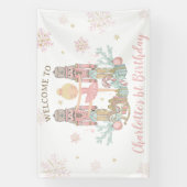 Banderoles Fond pour 1er anniversaire Nutcracker Winter Onede (Verticale)