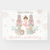 Banderoles Fond pour 1er anniversaire Nutcracker Winter Onede (Horizontal)