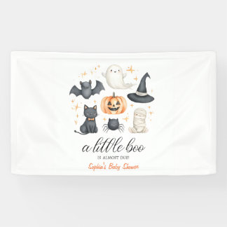 Banderoles Fond pour Baby Shower Halloween Un Petit Fantôme E