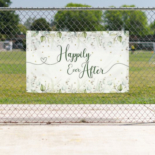 Banderoles Fond pour feuilles d'eucalyptus de mariage points  (En situation)