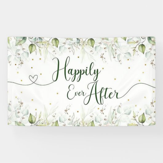 Banderoles Fond pour feuilles d'eucalyptus de mariage points  (Horizontal)