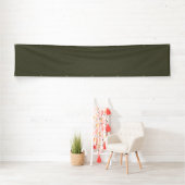 Banderoles Fond texturé vert olive calme et simple (En situation)
