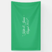 Banderoles Fond vert menthe plat – Conception de mariage (Vertical)