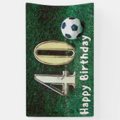 Banderoles Football 40e anniversaire sur herbe verte (Vertical)