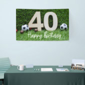 Banderoles Football 40e anniversaire sur l'herbe verte (Salon professionnel)