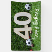 Banderoles Football 40e anniversaire sur l'herbe verte (Vertical)